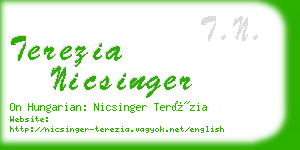 terezia nicsinger business card